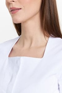 Fartuch medyczny damski z dekoltem Premium BIAŁY