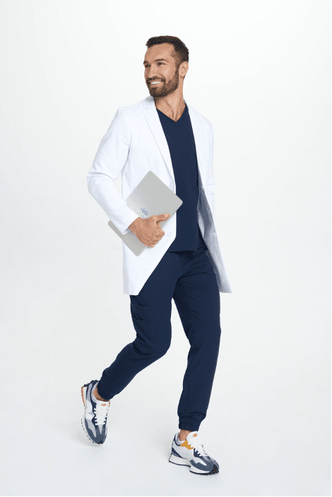 grembiule medico da uomo, pantaloni medici da uomo, abbigliamento medico da uomo, costume medico da uomo