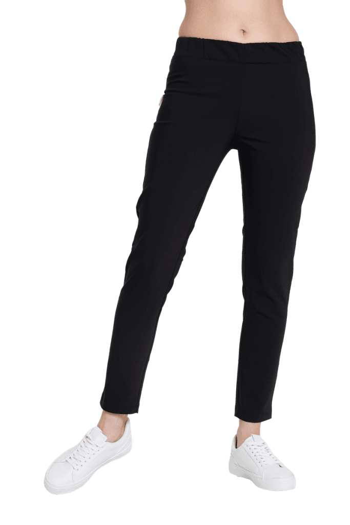 Spodnie medyczne damskie przylegające Premium CZARNE