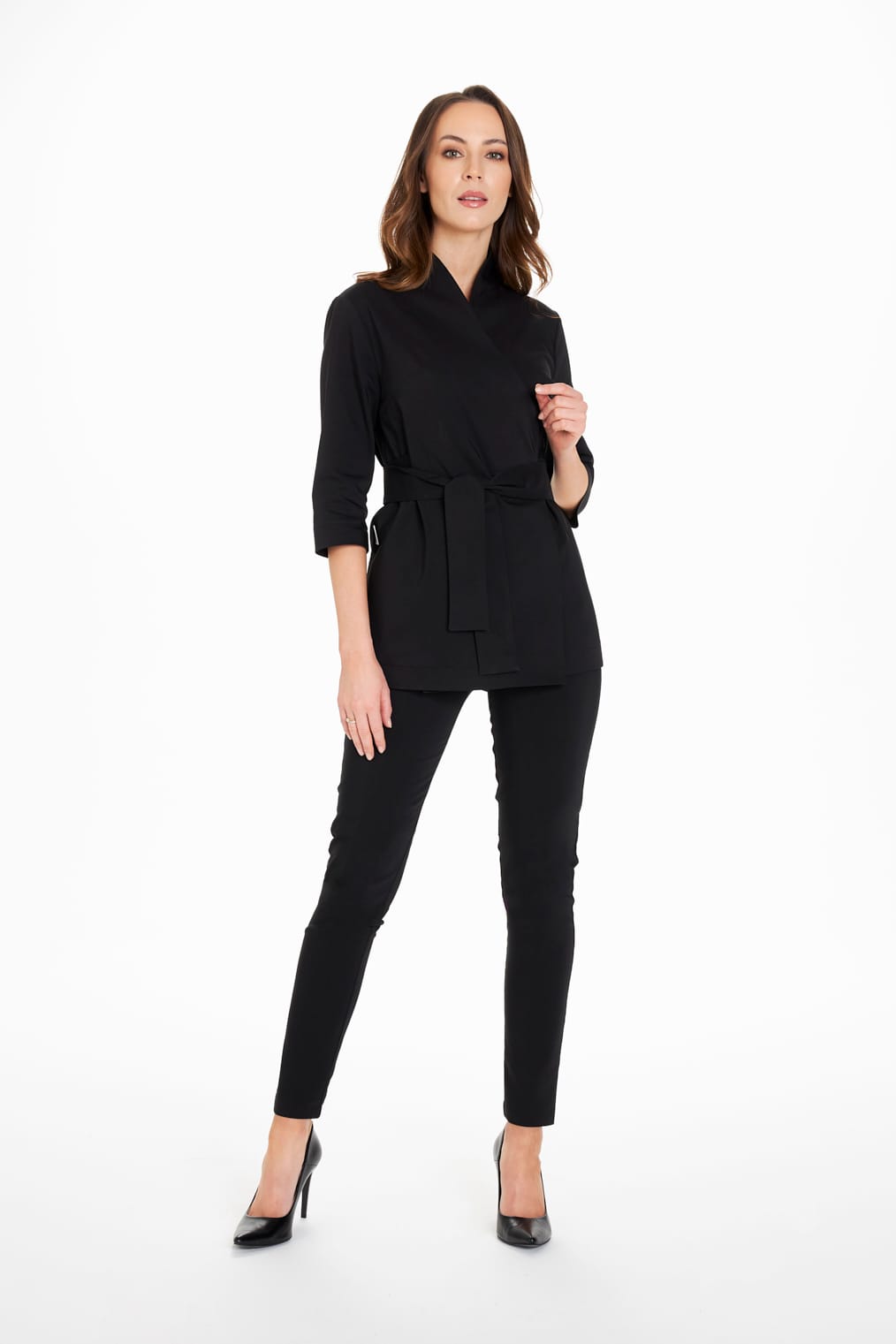 Pantaloni medici da donna, aderenti Premium NERO