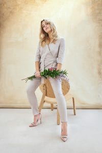 Spodnie medyczne damskie przylegające Premium JASNY BEŻ