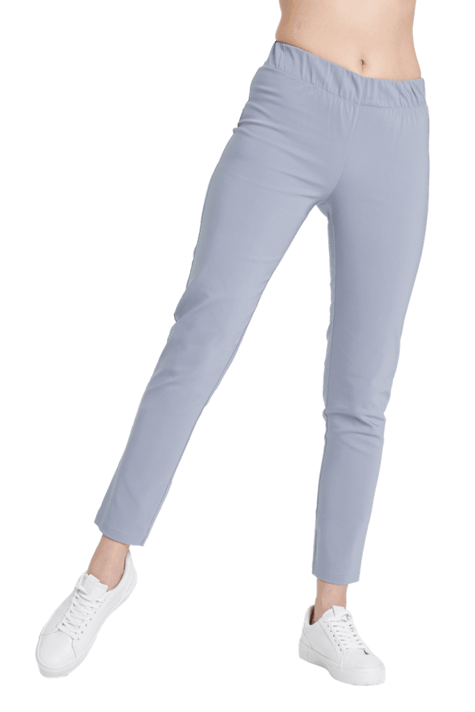 Spodnie medyczne damskie przylegające Premium SZARE