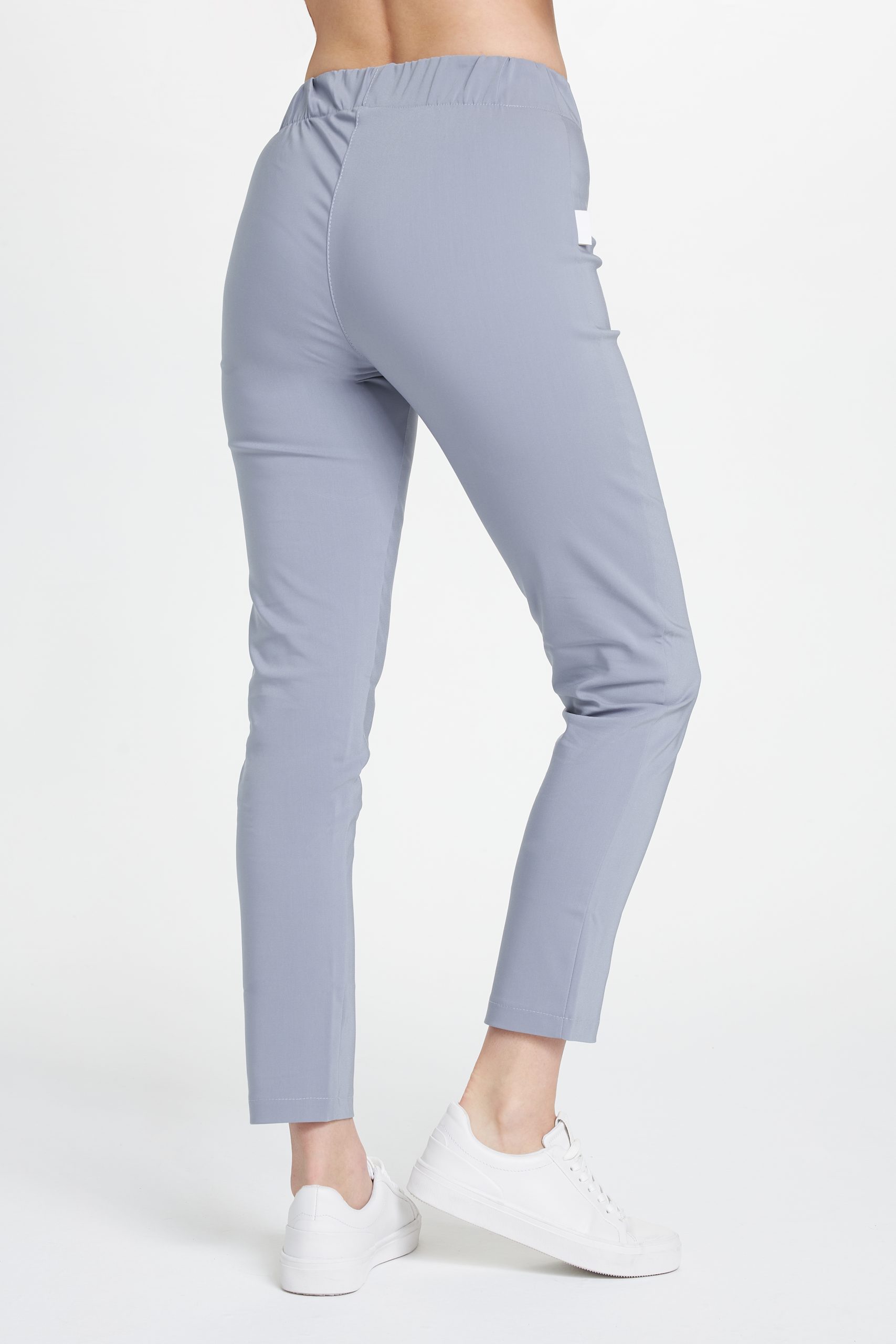 Spodnie medyczne damskie przylegające Premium SZARE
