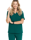Dámska lekárska blúzka SCRUBS Basic One Pocket BOTTLE GREEN