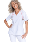 Spodnie medyczne damskie PROSTE scrubs Premium BIAŁE