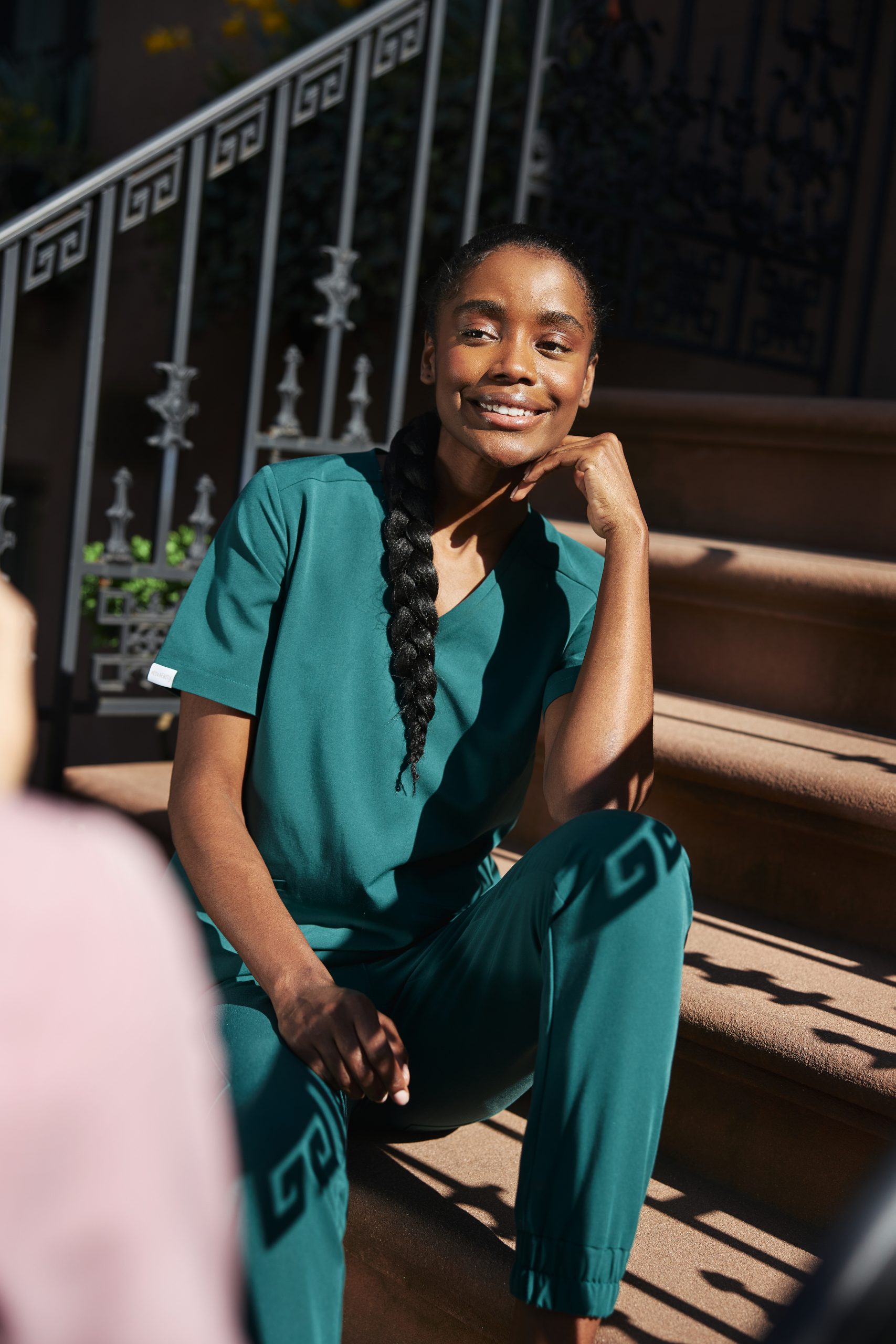 Bluzka medyczna damska scrubs Basic BUTELKOWA ZIELEŃ