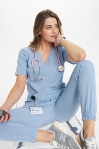 Dámská lékařská blůza Basic CRYSTAL BLUE