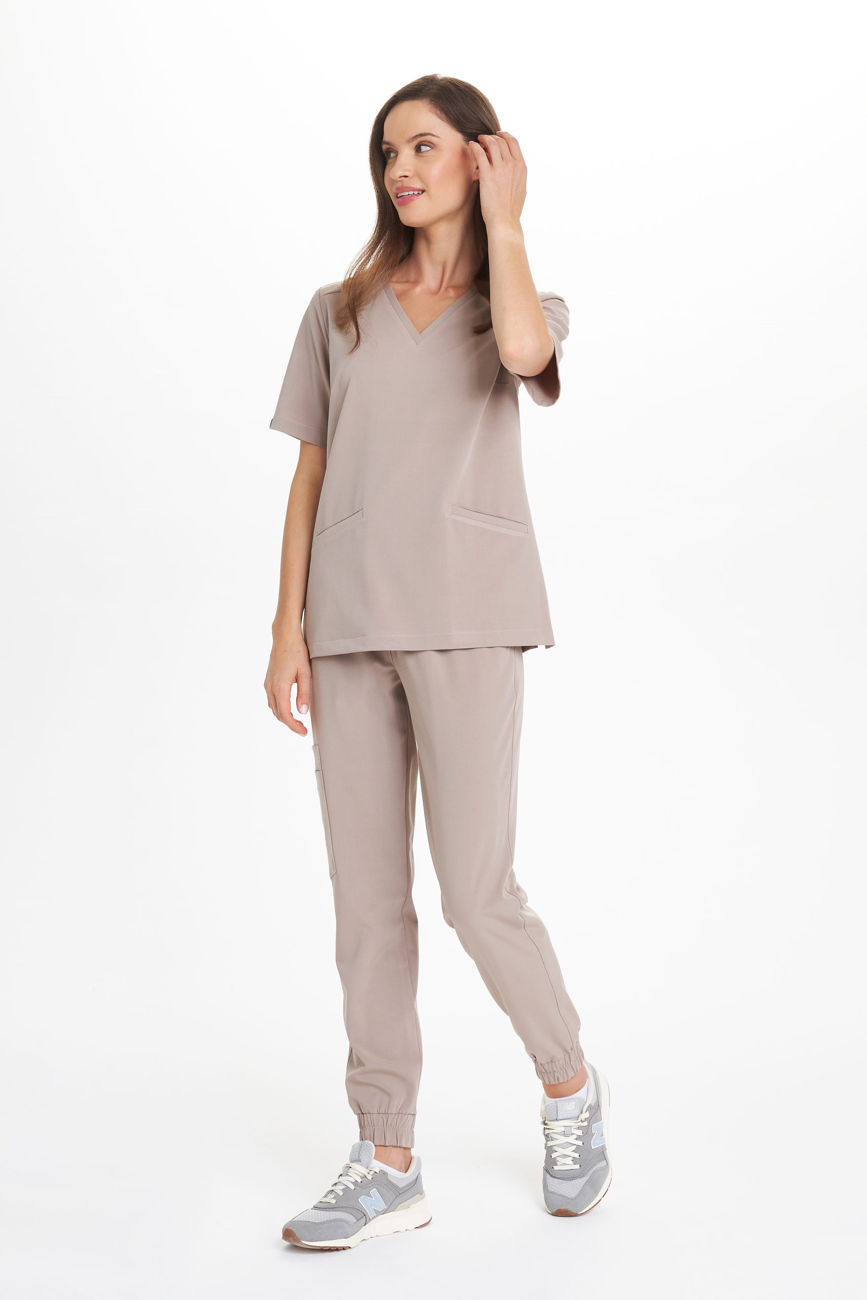 Bluzka medyczna damska scrubs Basic LATTE