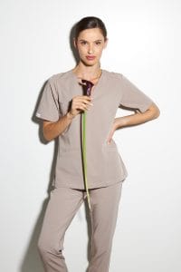 Bluzka medyczna damska scrubs Basic LATTE