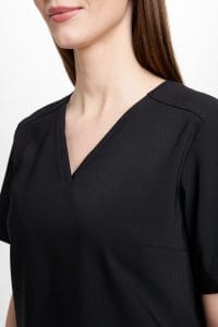 Bluzka medyczna damska scrubs Premium CZARNA