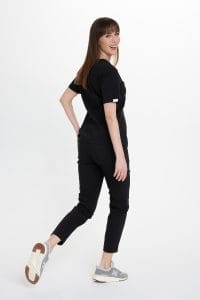 Bluzka medyczna damska scrubs Premium CZARNA