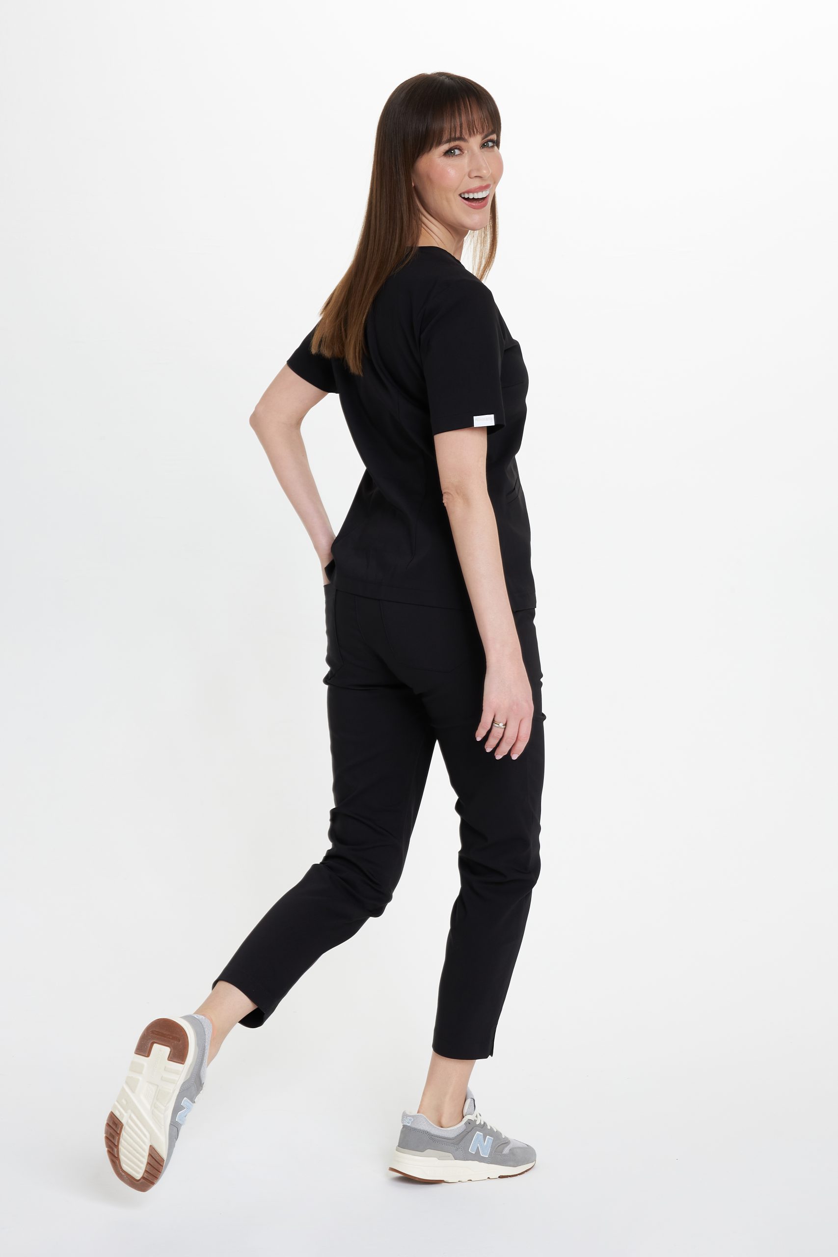 Women’s medical blouse scrubs premium BLACK