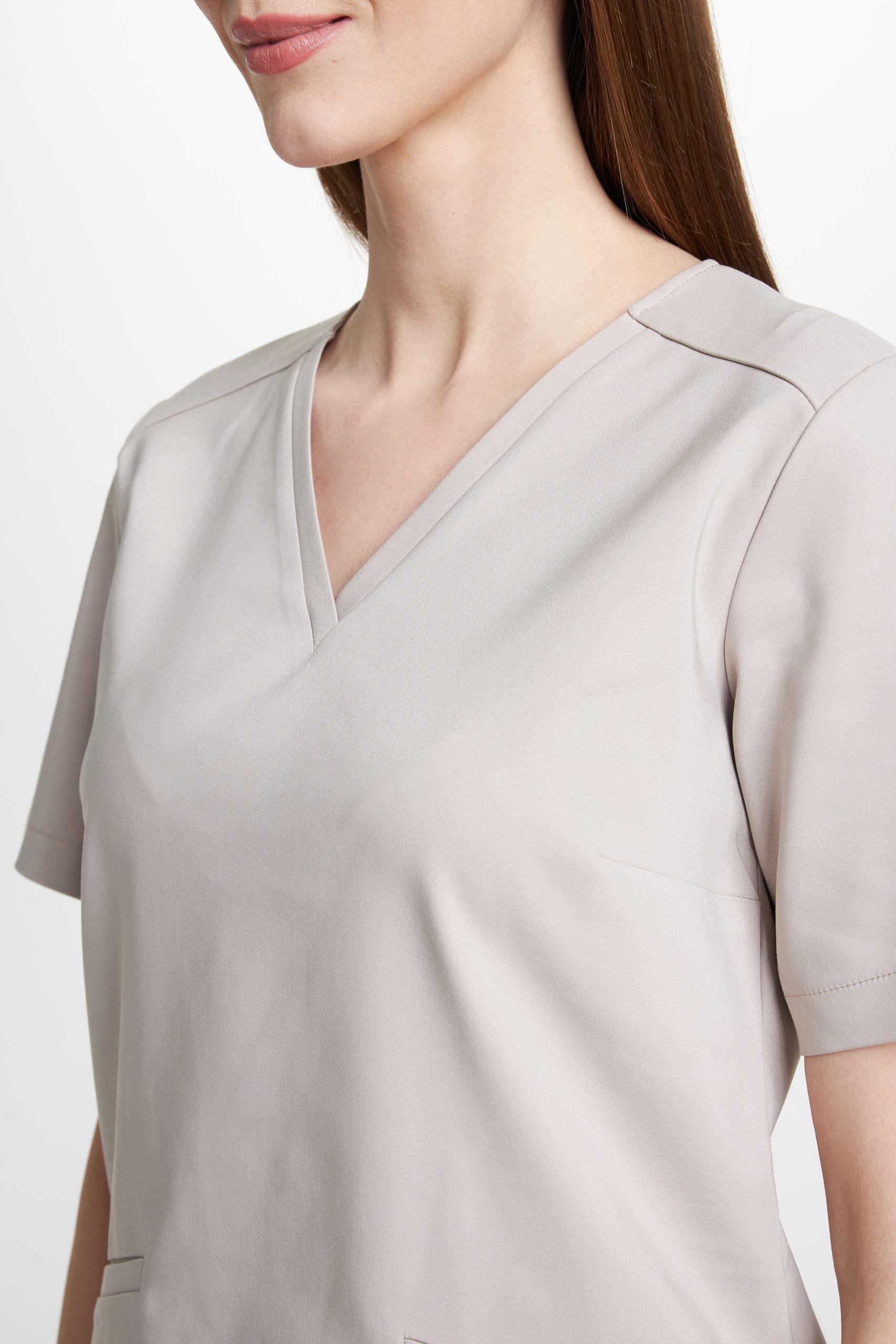Dámska lekárska blúzka scrubs premium light beige