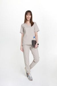 Dámska lekárska blúzka scrubs premium light beige
