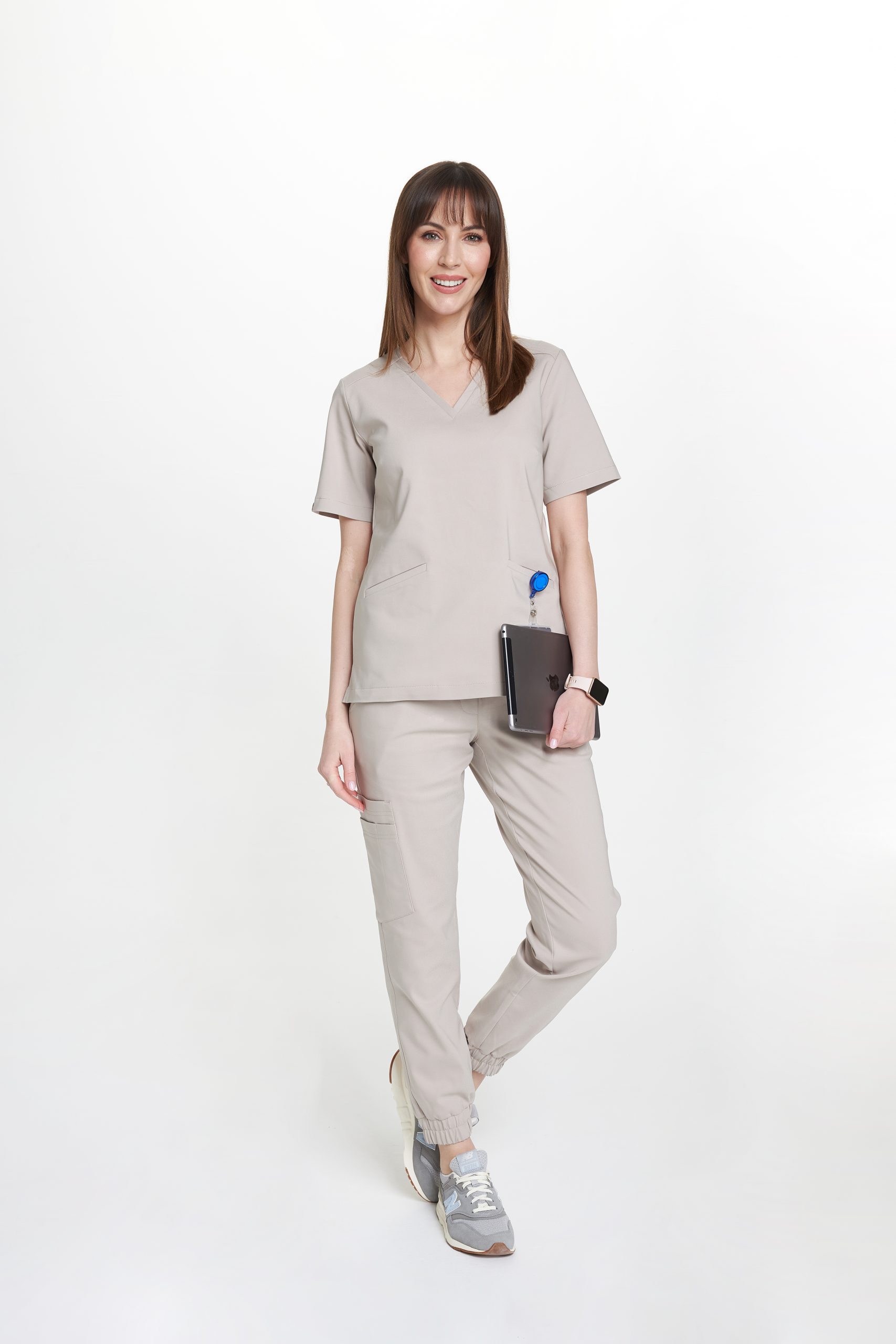 Dámska lekárska blúzka scrubs premium light beige