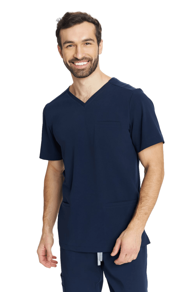 Bluzka medyczna męska scrubs Basic GRANATOWA