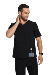 Pánska lekárska blúzka scrubs basic BLACK