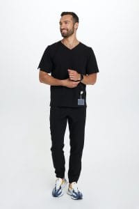Pánska lekárska blúzka scrubs basic BLACK