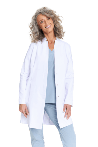 Camice medico classico da donna, colore bianco premium