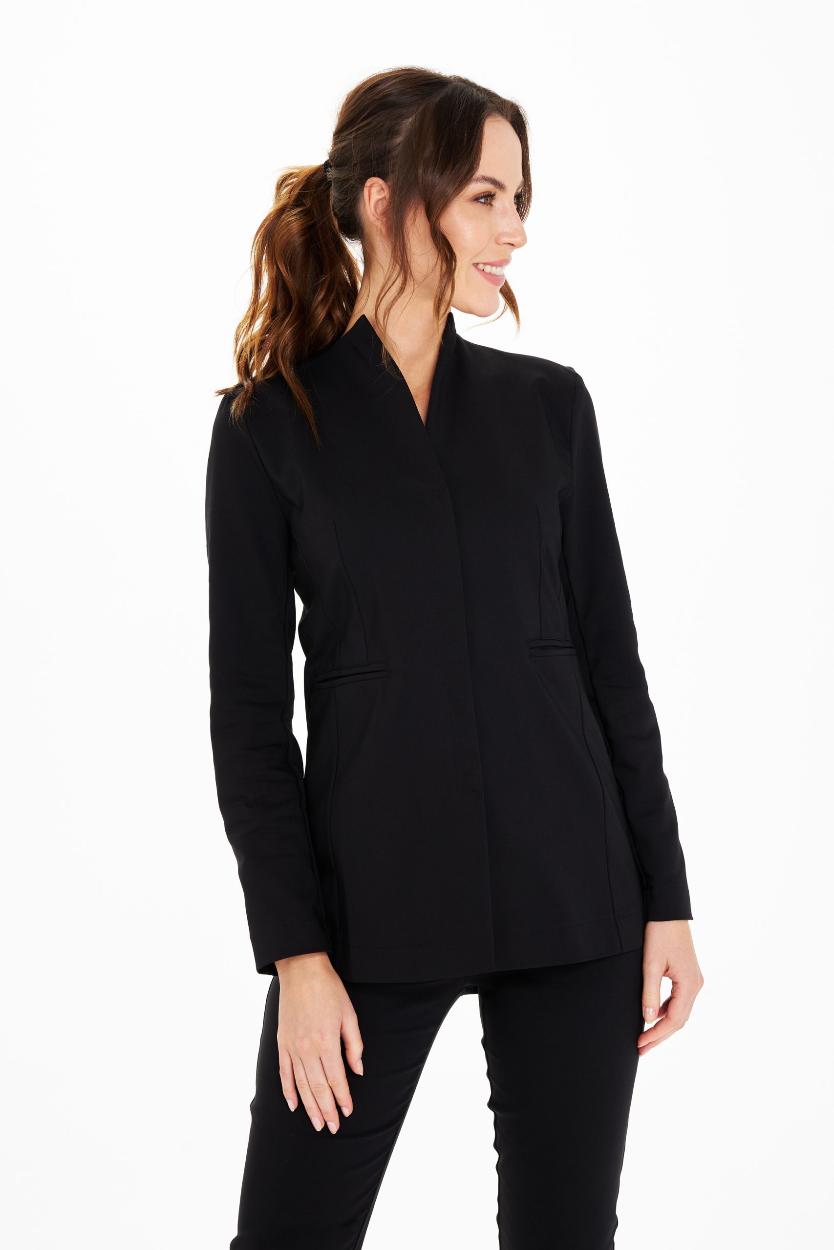 Camice medico da donna mini premium NERO