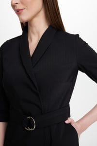 Camice medico legato da donna Premium NERO