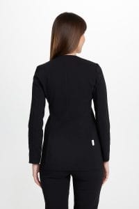 Camice medico da donna con scollatura premium NERO