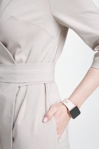 Dámsky lekársky plášť s prémiovým golierom LIGHT BEIG