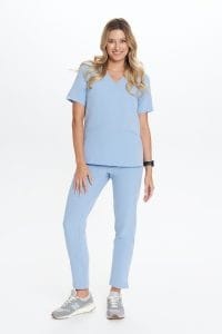 Dámské zdravotnické kalhoty PROSTE scrubs Basic CRYSTAL BLUE