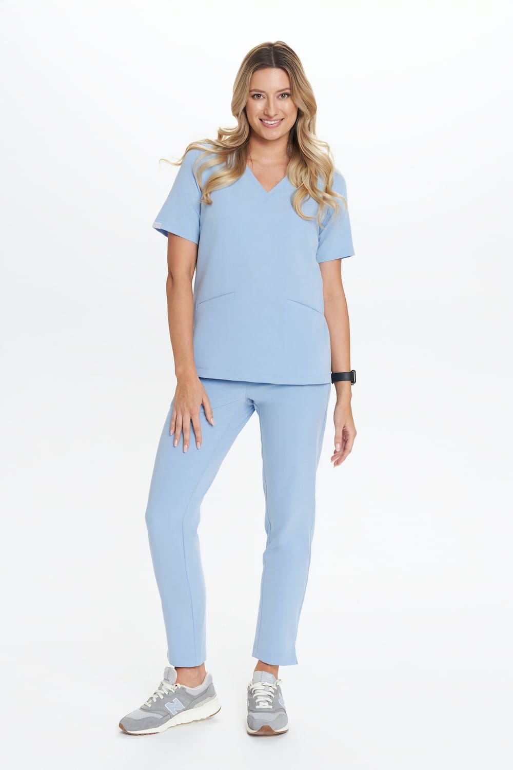 Women’s medical pants STRAIGHT scrubs Basic CRYSTAL BLUE