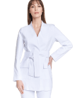 Dámská lékařská obálková tunika Premium BÍLÁ