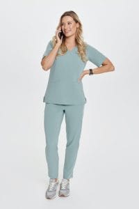 Bluzka medyczna damska SCRUBS Basic MROŹNA PISTACJA