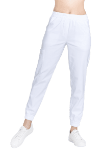 Női orvosi jogger nadrág műtősnadrág prémium FEHÉR