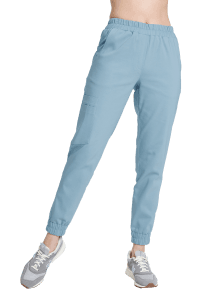 Spodnie medyczne damskie joggery scrubs Premium BŁĘKITNE