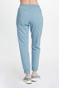 Spodnie medyczne damskie joggery scrubs Premium BŁĘKITNE