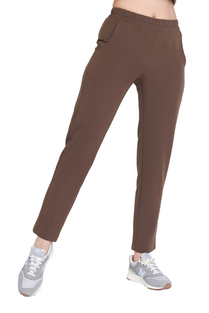 Spodnie medyczne damskie PROSTE scrubs Basic CHOCOLATE