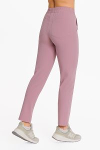 Spodnie medyczne damskie PROSTE scrubs Basic RÓŻ ANGIELSKI