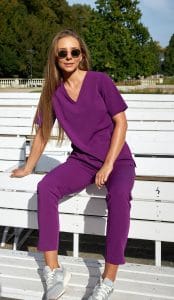 Dámské zdravotnické kalhoty PROSTE scrubs Basic MAGIC VIOLET