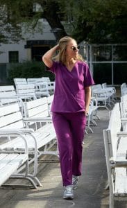 Dámské zdravotnické kalhoty PROSTE scrubs Basic MAGIC VIOLET