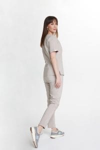 Dámske lekárske nohavice PROSTE scrubs premium PALE BEige