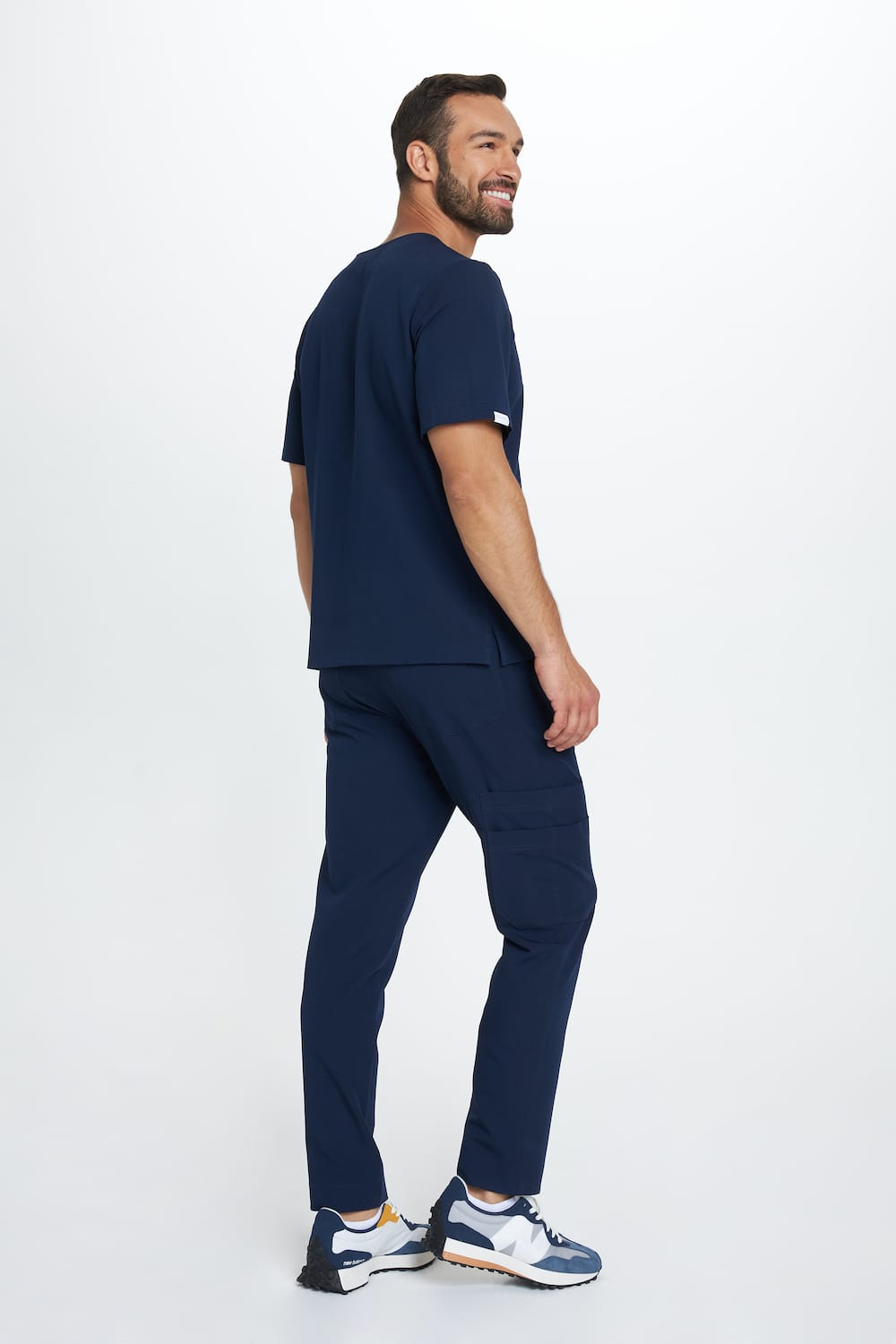 Men’s medical pants STRAIGHT scrubs basic navy blue