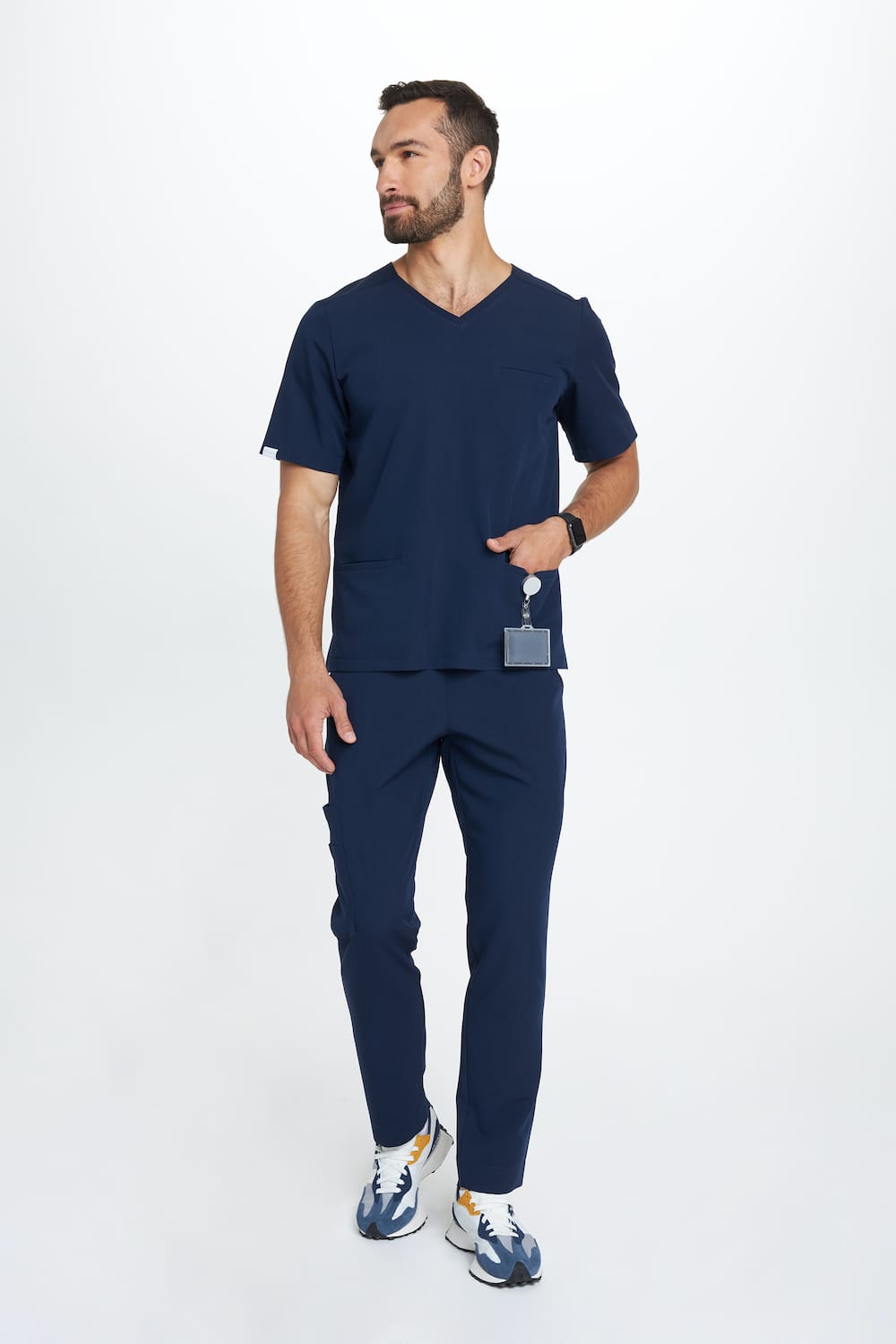 Men’s medical pants STRAIGHT scrubs basic navy blue