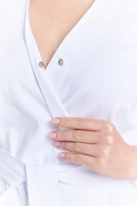 Dámská lékařská obálková tunika Premium BÍLÁ