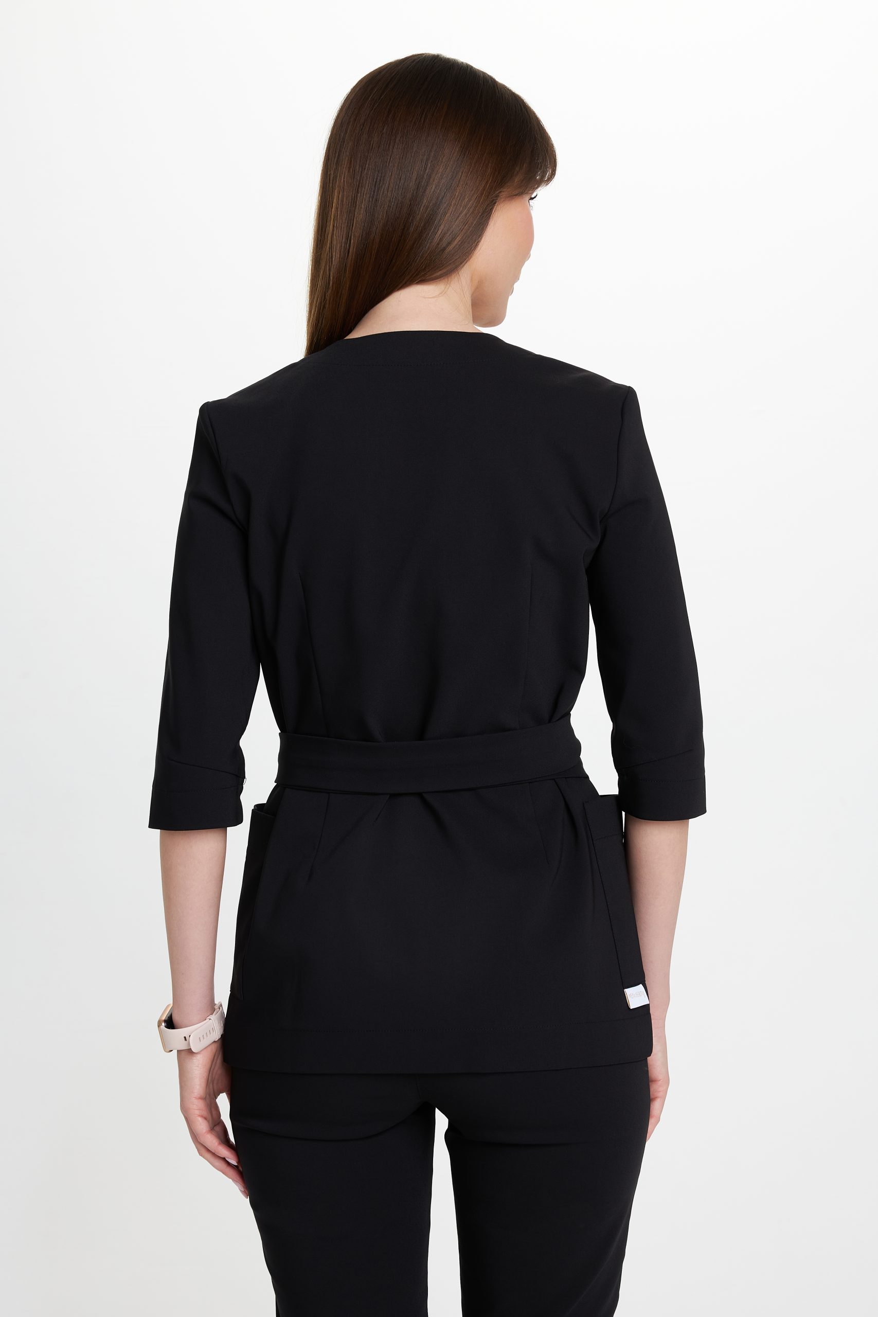 Női orvosi boríték tunika Premium FEKETE