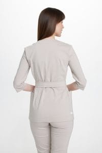 Tunica da donna in busta medicale premium beige chiaro