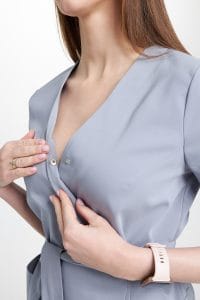 Dámská lékařská obálková tunika Premium Grey