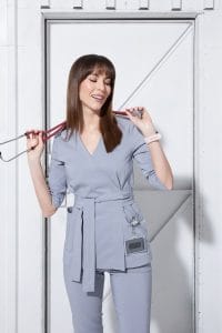 Dámská lékařská obálková tunika Premium Grey