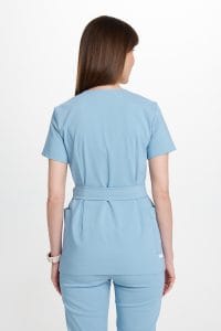 Dámska lekárska spojková tunika s krátkymi rukávmi Premium BLUE