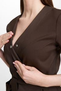 Dámska zdravotná tunika s krátkymi rukávmi Premium CHOCOLATE