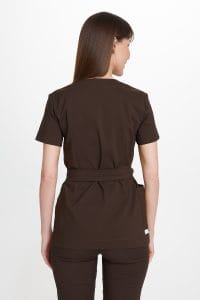 Dámska zdravotná tunika s krátkymi rukávmi Premium CHOCOLATE