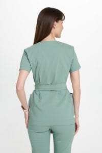 Women’s medical short sleeve envelope tunic premium SAGE